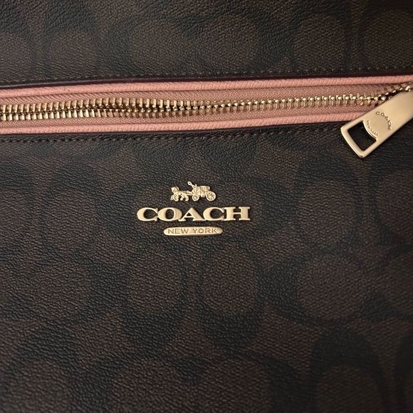 Coach Pink and Brown Two-Tone Backpack - Picture 2 of 10